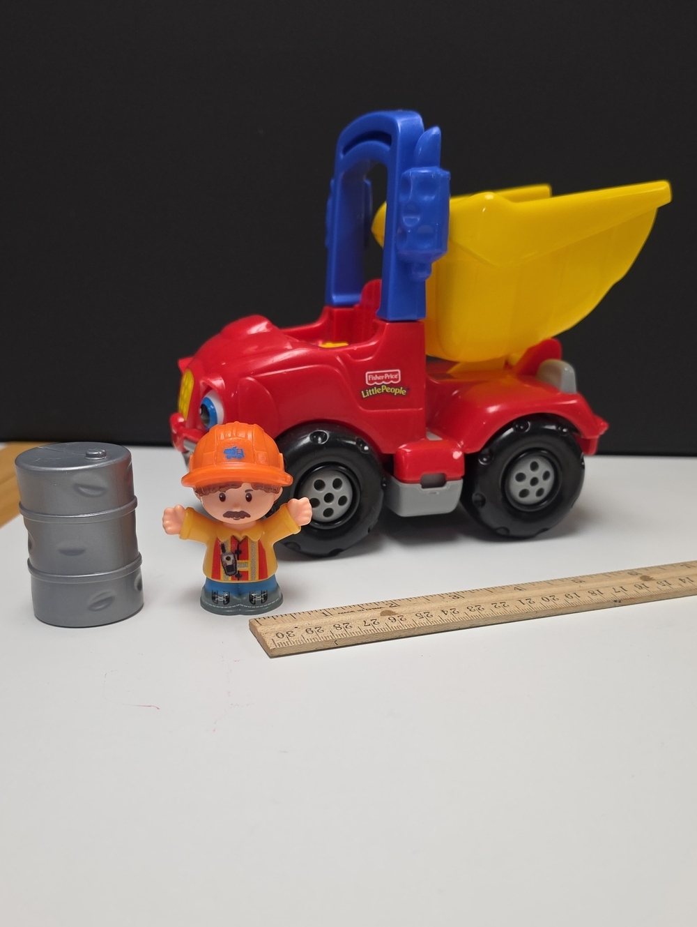 Fisher-Price Little People Red & Yellow Dump Truck with Figure And Accessory